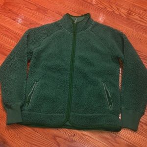 Old Navy green sherpa jacket